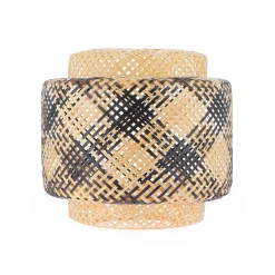 Abat-jour TAO coloris bambou et noir 40 x 40 cm - 4MURS