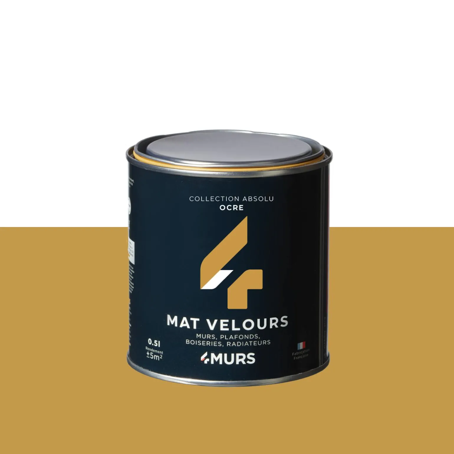 Absolu Peinture Finition Peinture ocre Mat 0,5 L - 4MURS