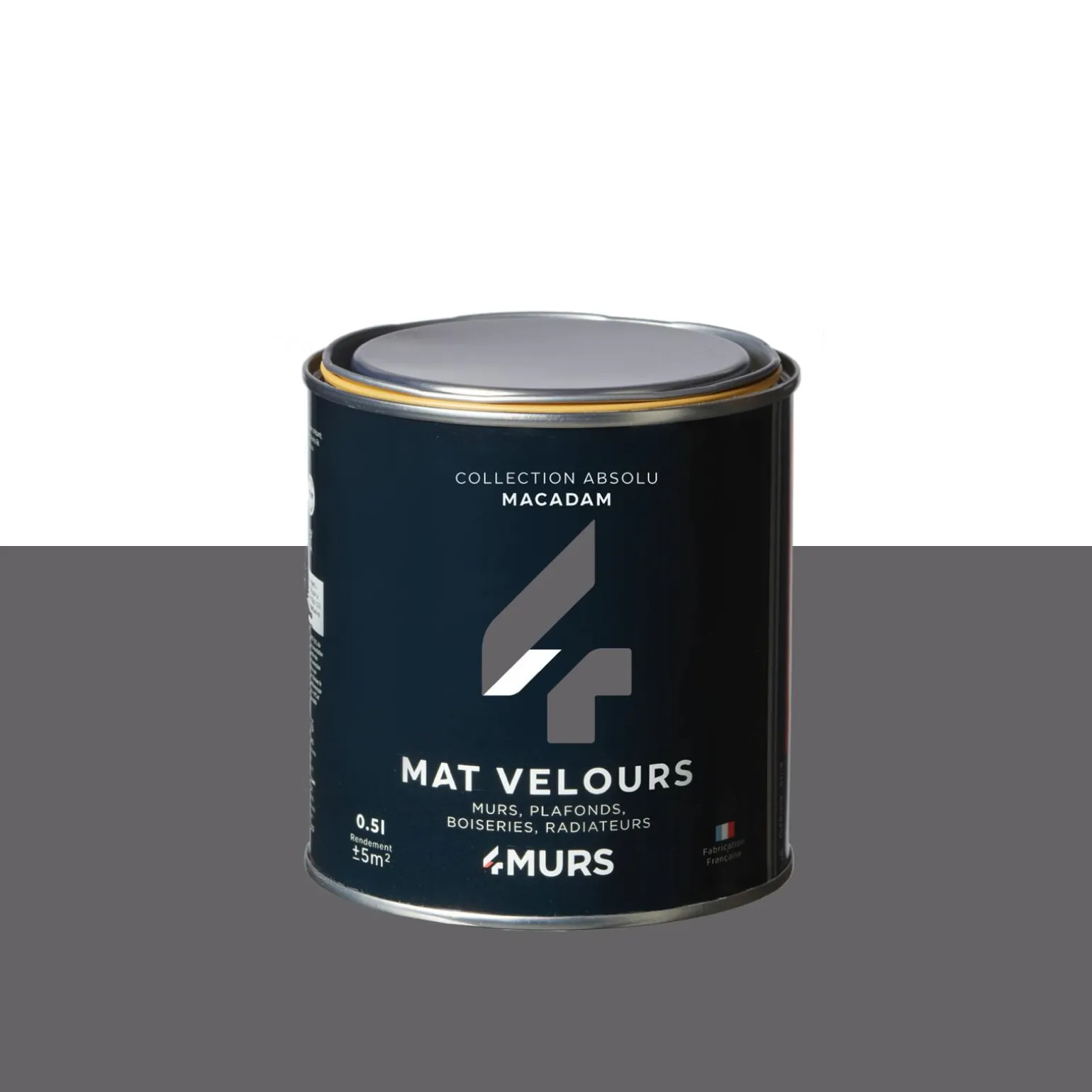 Absolu Peinture Finition Peinture macadam Mat 0,5 L - 4MURS