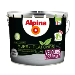 ALPINA Peinture MURS ET PLAFONDS 0% CONSERVATEURS Peinture blanc 10 L