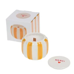 Amadeus Cades Bougie MERCI coloris jaune/blanc - 4MURS