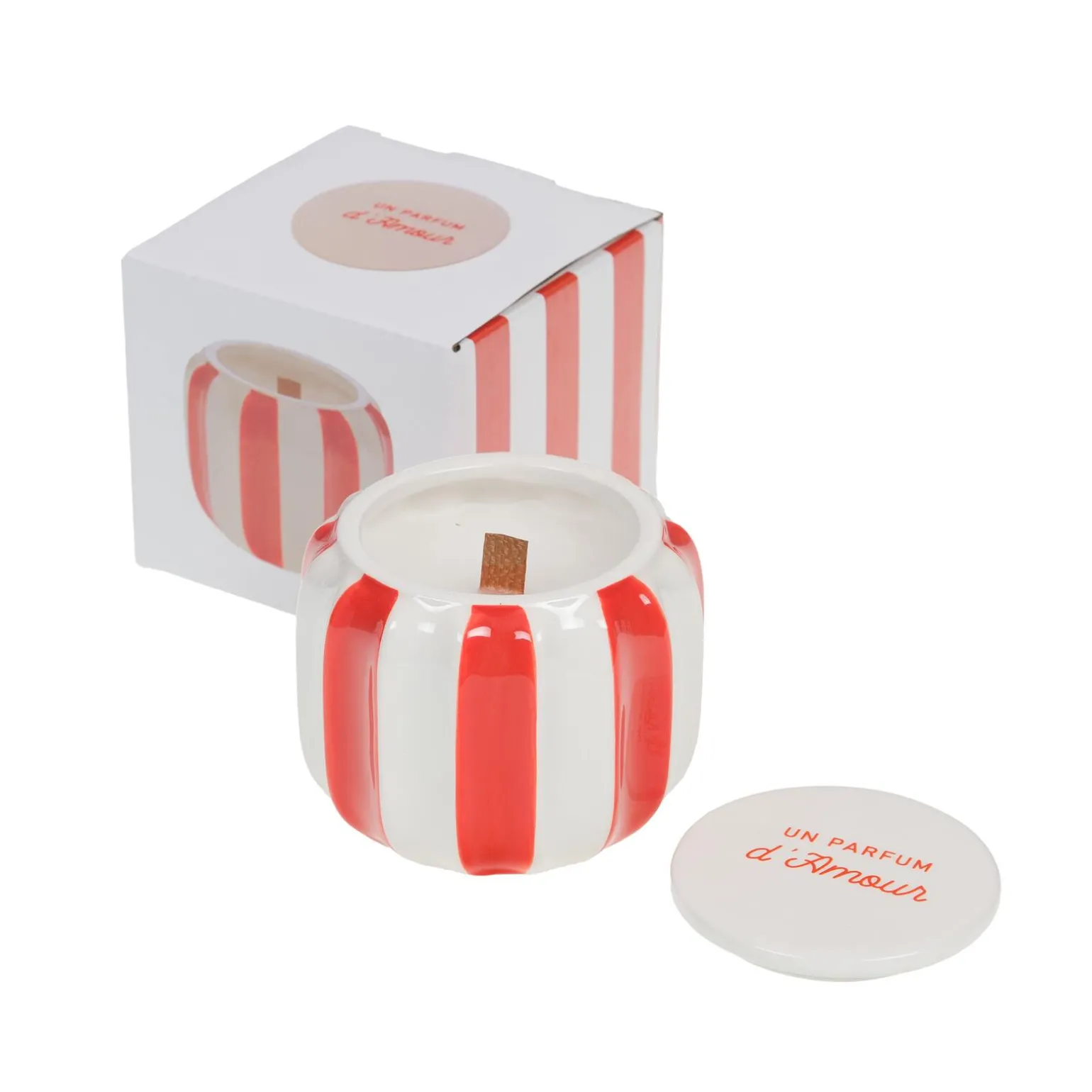 Amadeus Cades Bougie UN PARFUM D'AMOUR Orange, Blanc - 4MURS