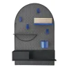 Amadeus Cades Etagère métallique BRADY Noir / bleu / bois - 4MURS