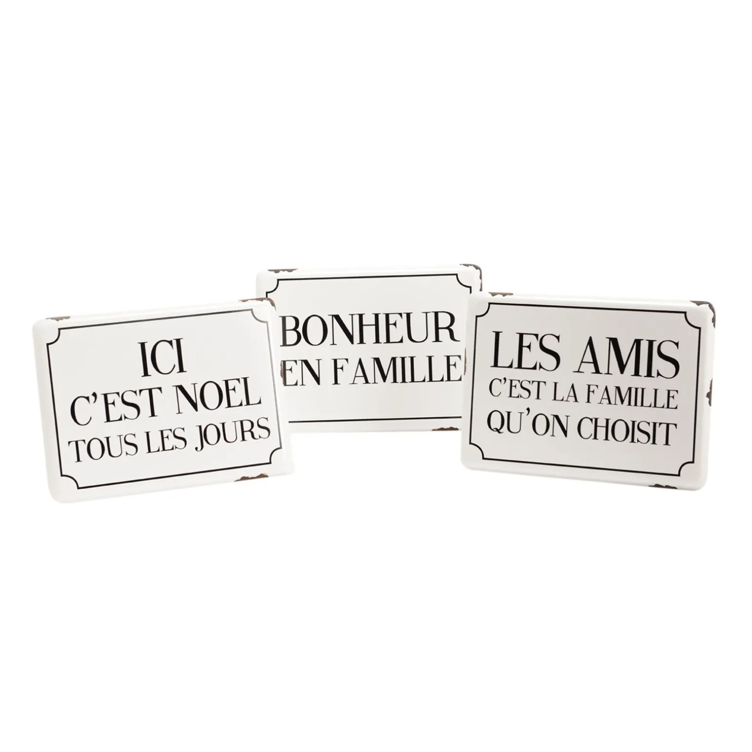 Amadeus Cades Plaque métal FAMILY TIME coloris blanc - 4MURS