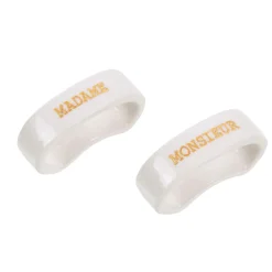 Amadeus Cades Rond de serviette Monsieur Madame blanc - 4MURS