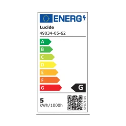 Ampoule LED E27 25W POIRE TORSADE AMBRÉ DIMABLE jaune 14,6 x 6,4 cm
