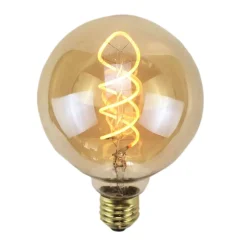 Ampoule LED GLOBE AMBRE FILAMENT 25W E27 95 mm jaune 14 x 9,5 cm