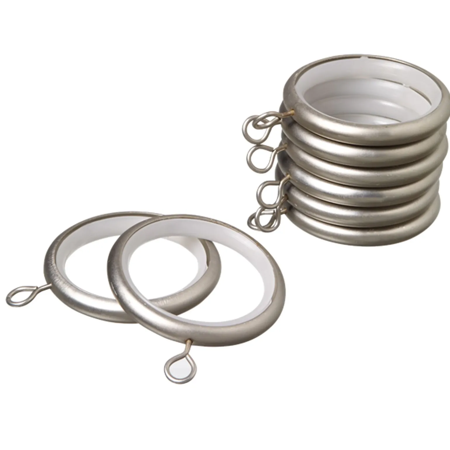 Anneaux ZEN coloris nickel givré diamètre barre 2,8 cm - 4MURS
