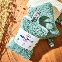 ANOTHER WAY Eponge DUO coloris Blanc et vert - 4MURS