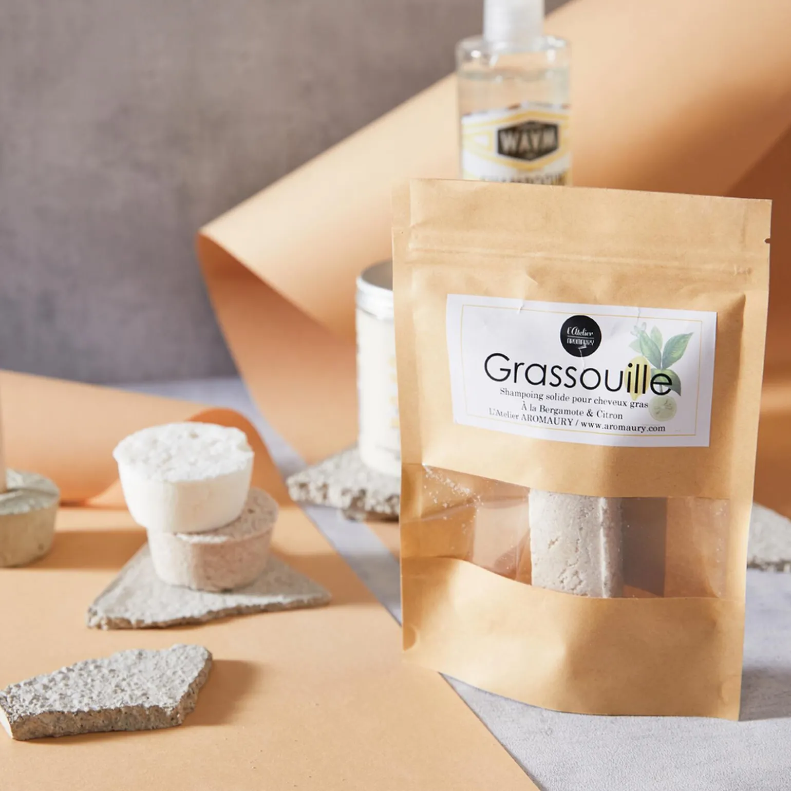 AROMAURY Shampoing GRASSOUILLE Bergamote et Citron - 4MURS