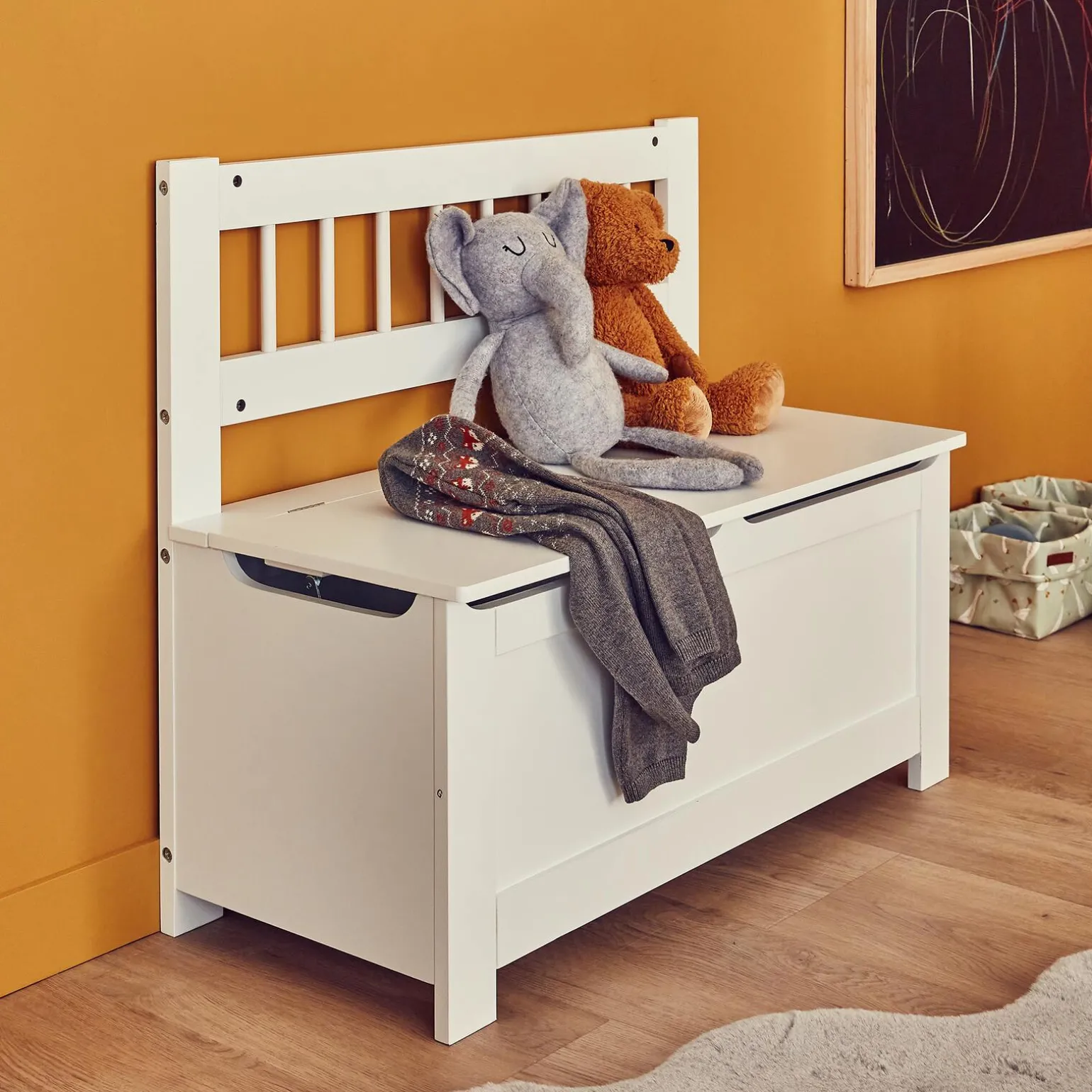 Atmosphera Coffre enfant JUDE coloris blanc - 4MURS