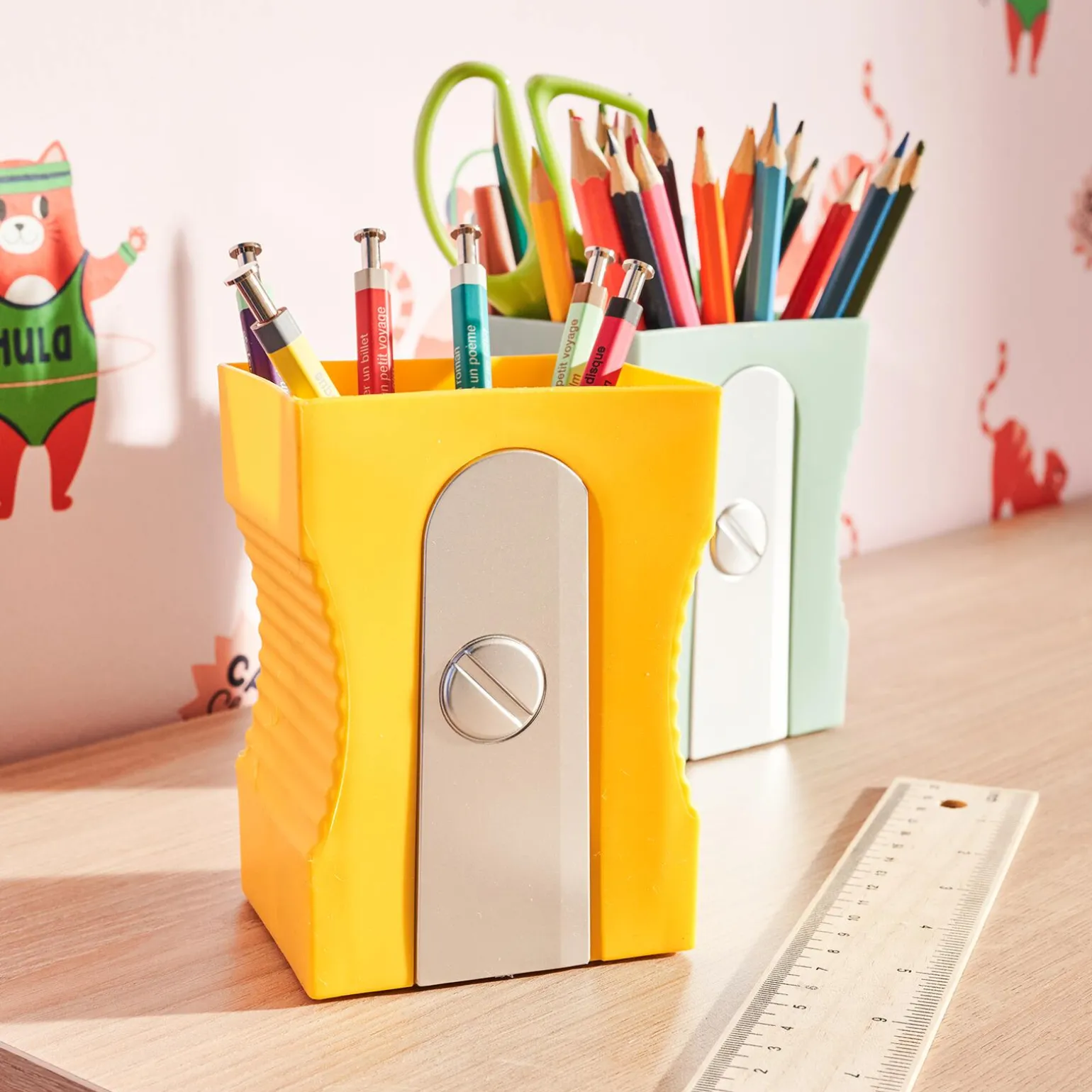 Balvi Pot à crayons TAILLE CRAYON coloris jaune - 4MURS