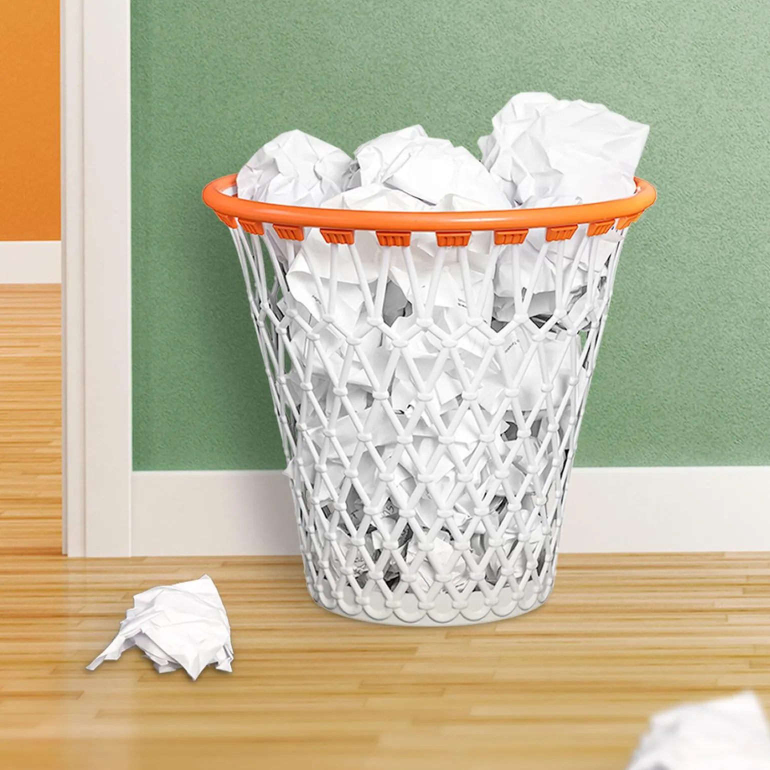 Balvi Poubelle BASKET coloris blanc - 4MURS