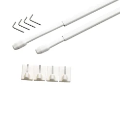 Barre à rideau vitrage VITRAGE PLAT blanc de 40,0 à 60 cm - 4MURS
