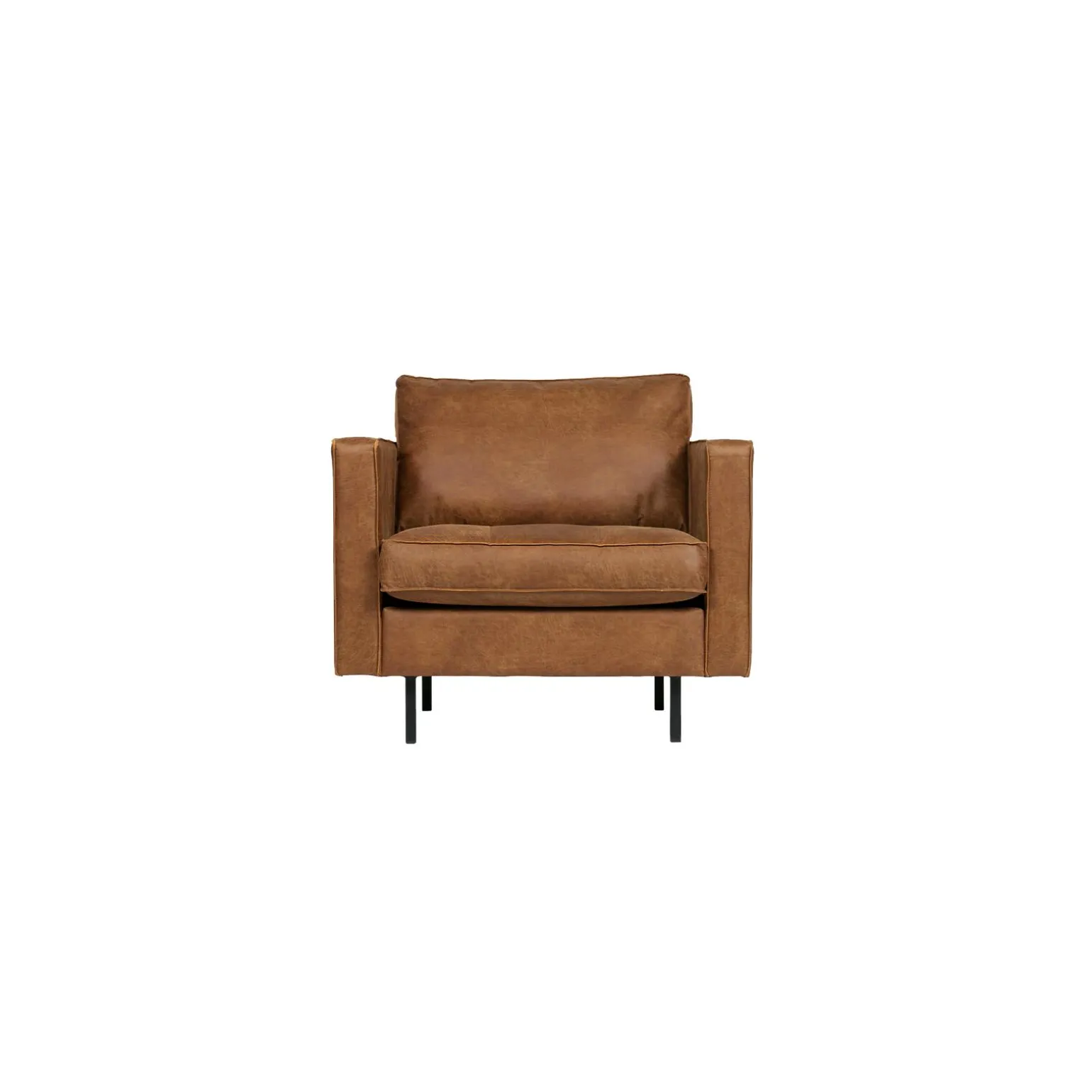 BePure Fauteuil RODEO coloris COPA COGNAC capitonné - 4MURS