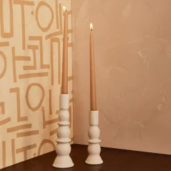 Bougeoir GLAZE coloris blanc cassé - 4MURS