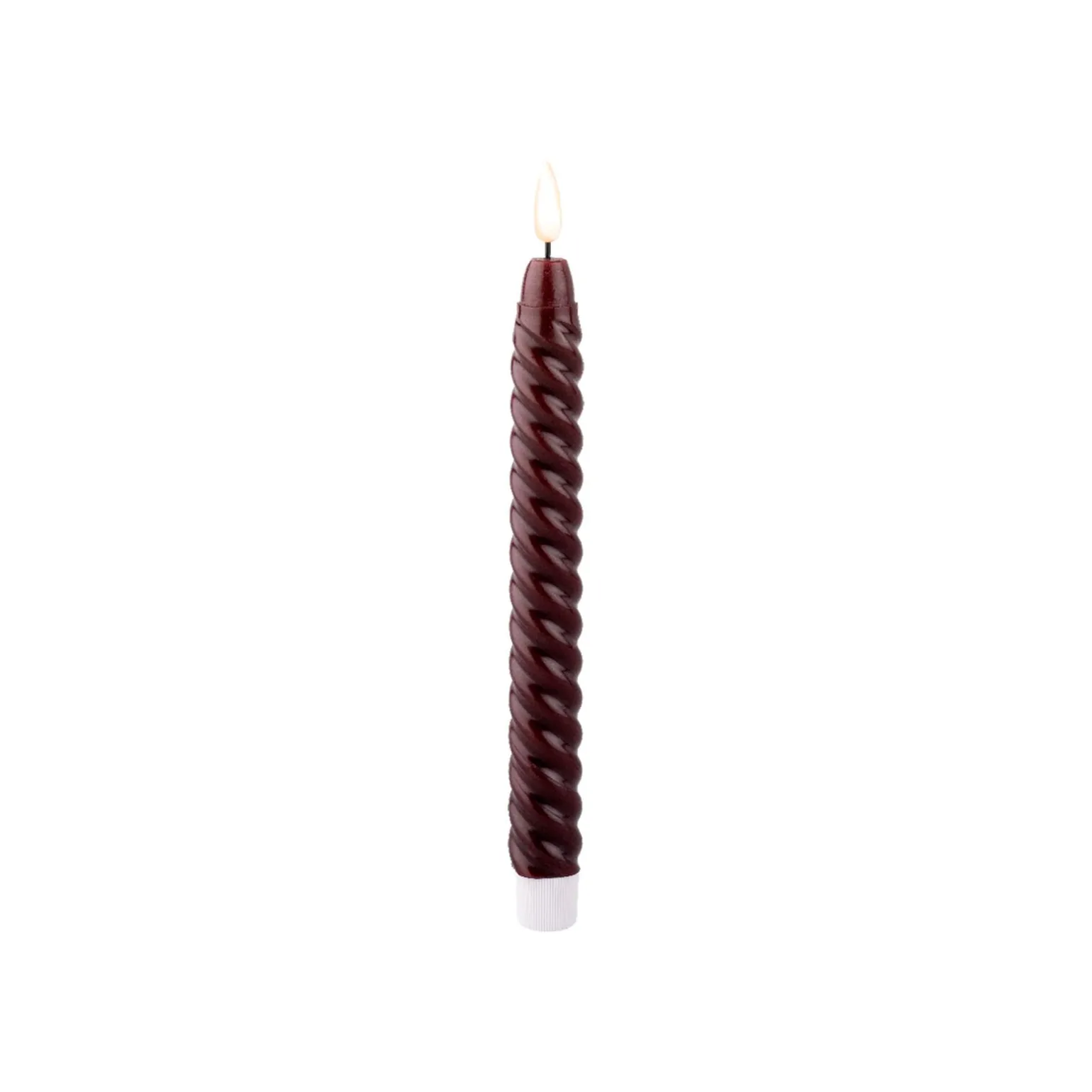Bougie LED VOLUTA coloris bordeaux diamètre 2 cm - 4MURS