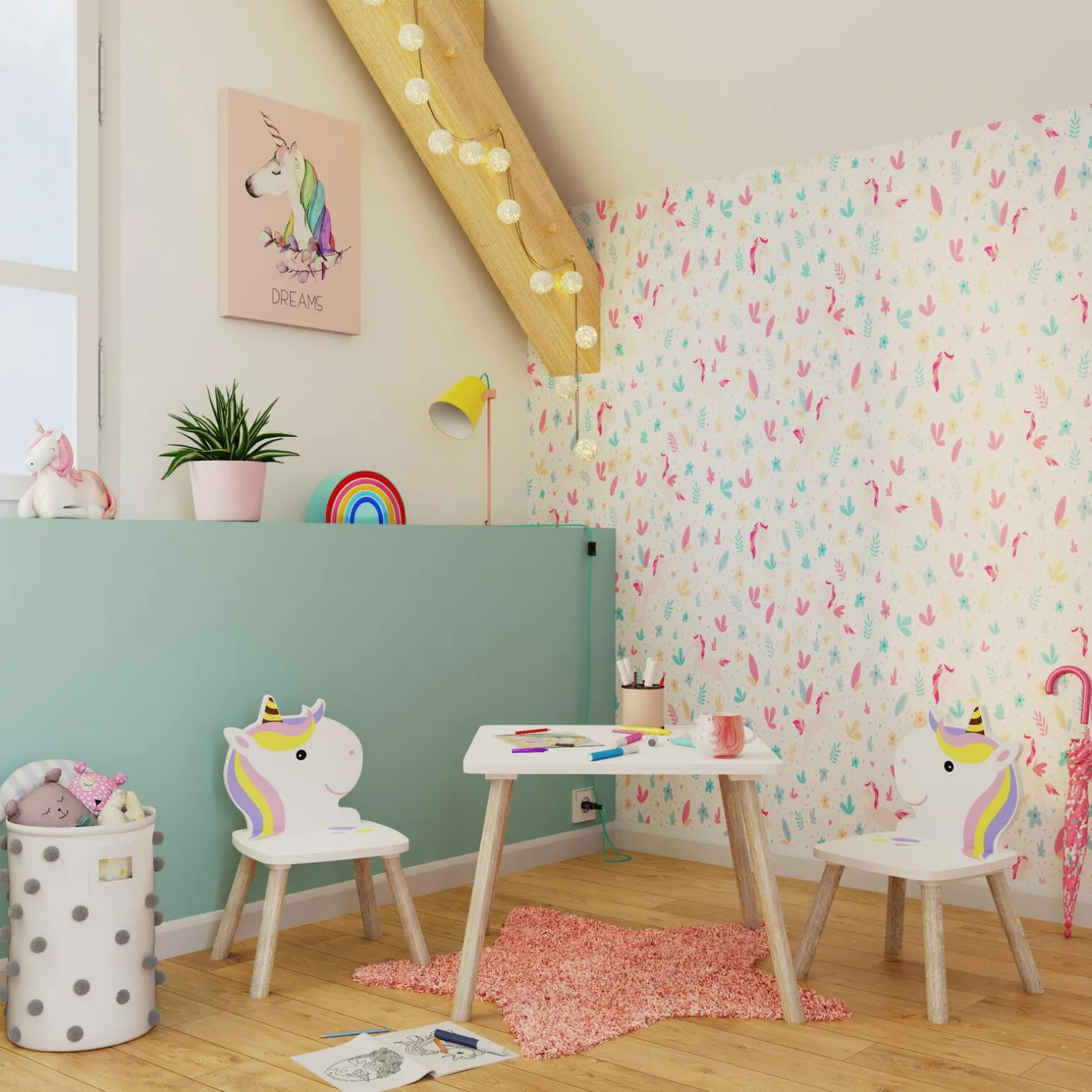 Bureau enfant LISON coloris blanc - 4MURS