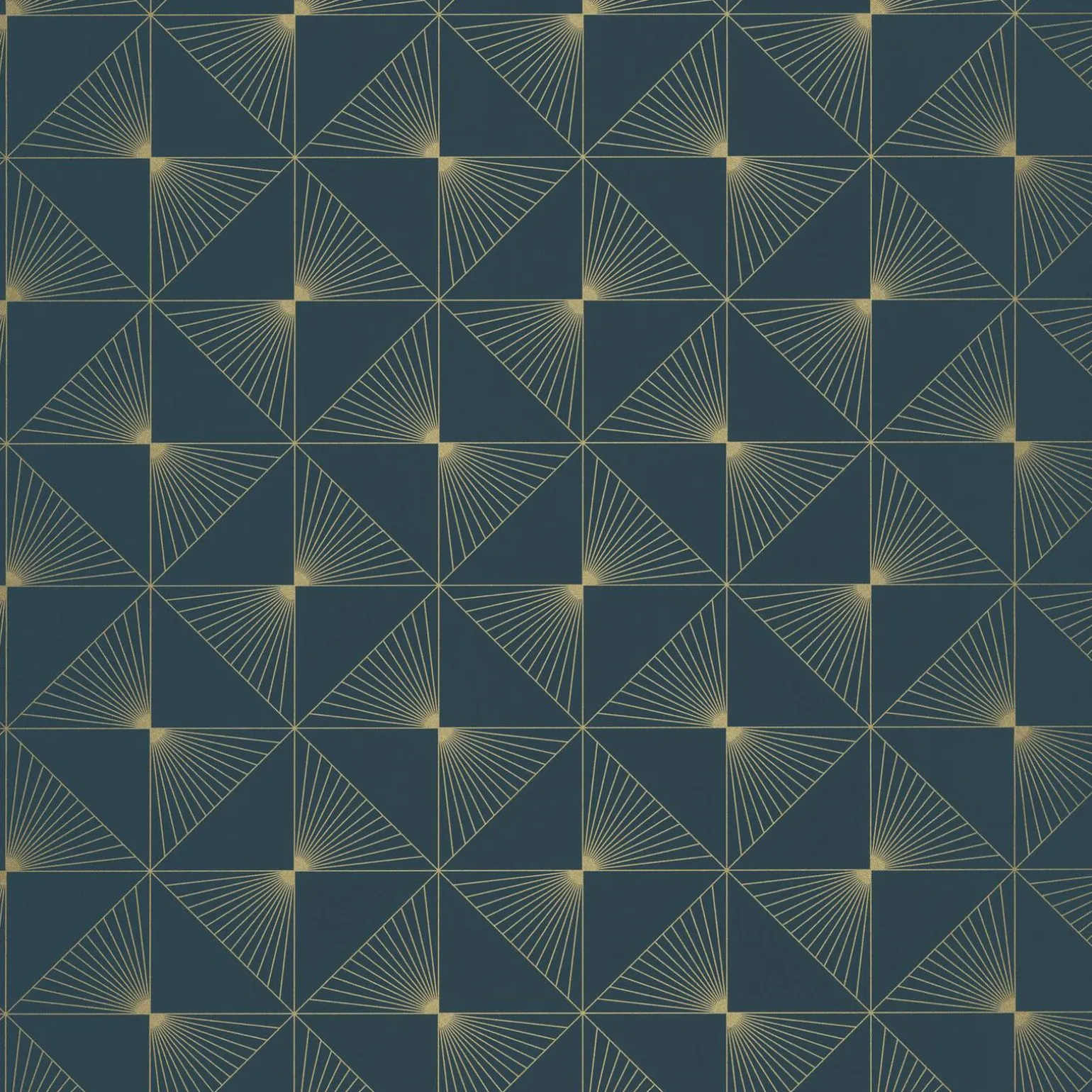 Caselio Papier peint intissé DELORES bleu paon et doré - 4MURS