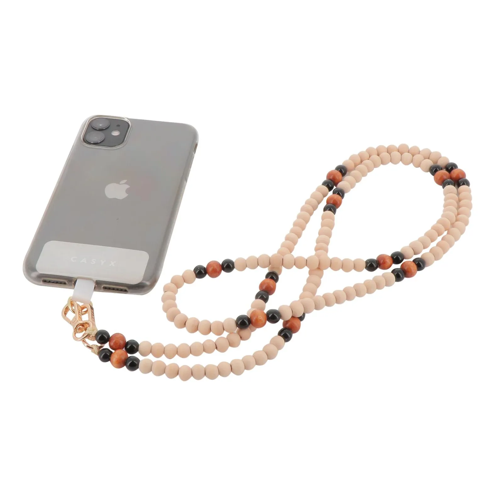CASYX Cordon de téléphone UNIVERSEL PERLES IMPERIALES beige - 4MURS