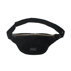 CASYX Sac banane VELOURS coloris noir - 4MURS