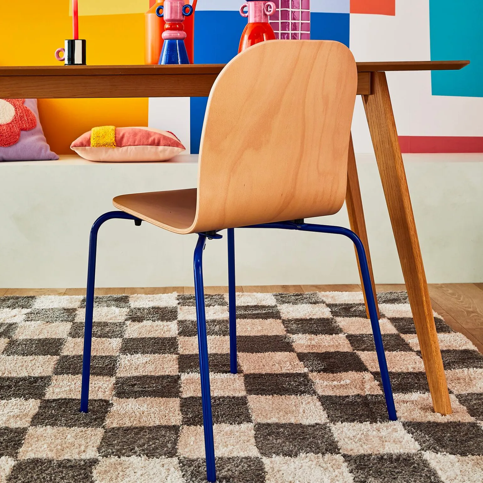 Chaise MARCEL coloris bleu électrique - 4MURS