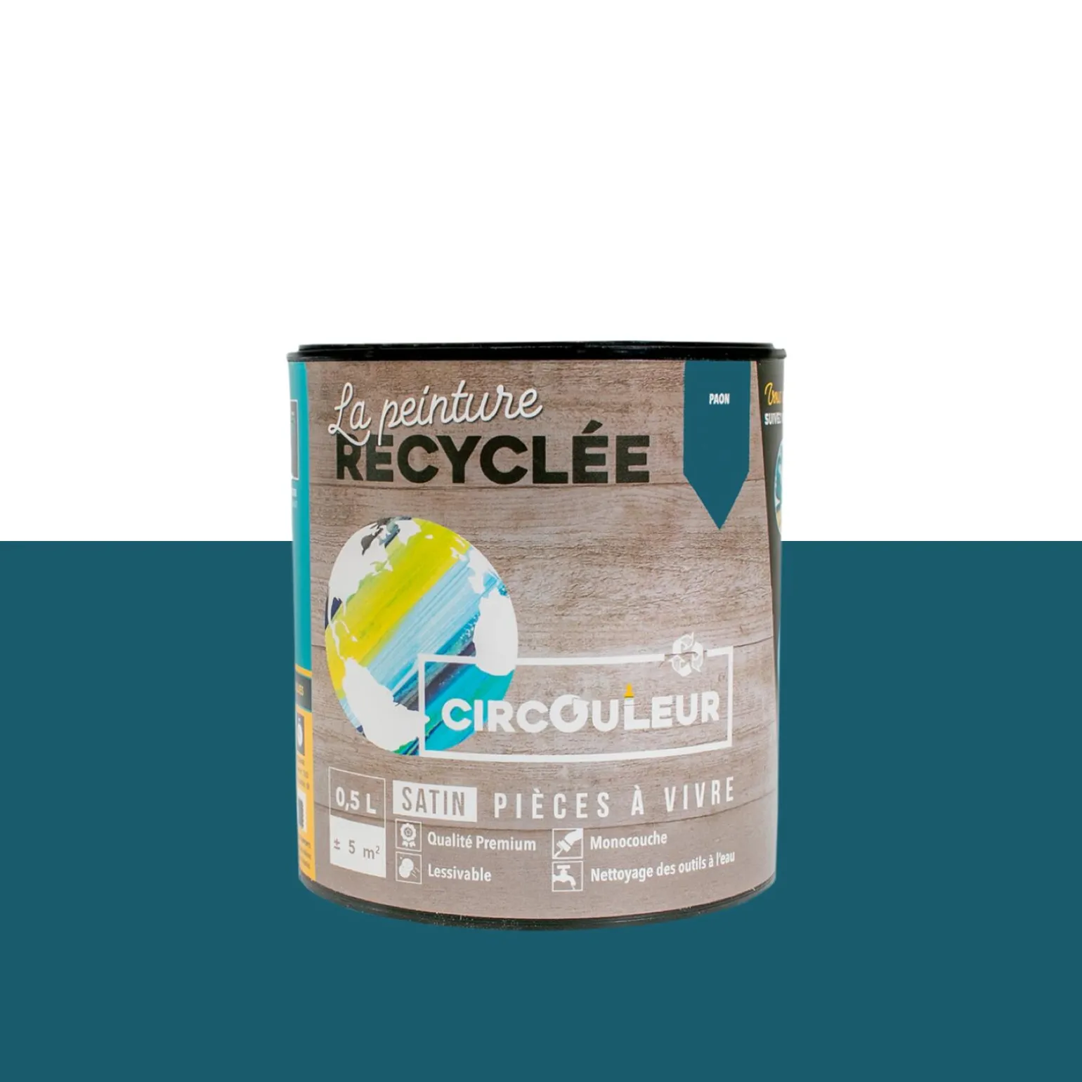 CIRCOULEUR Peinture Peinture paon Satiné 0,5 L - 4MURS
