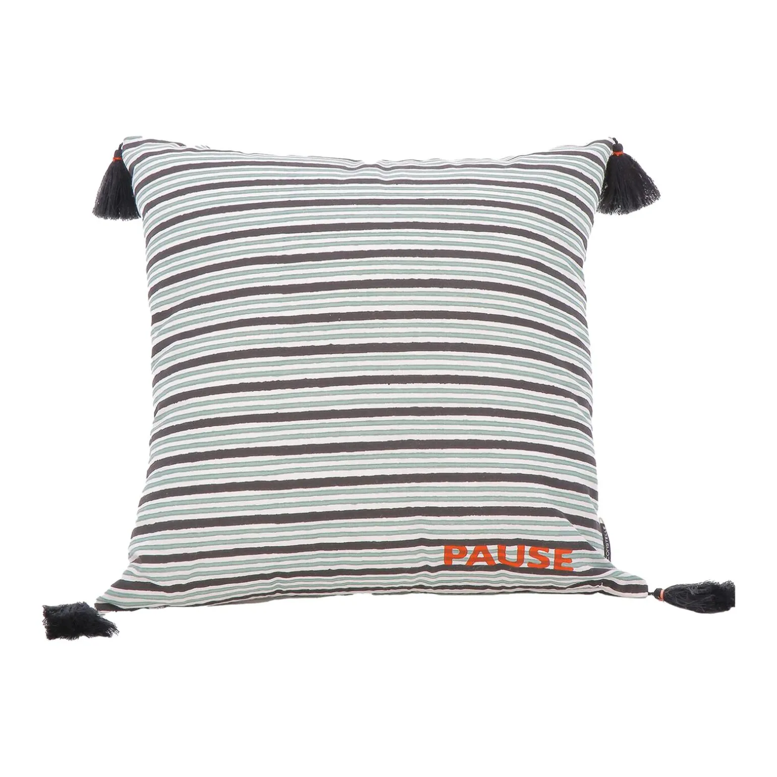 Constelle Housse de coussin ARITZ noir & vert 40 x 40 cm - 4MURS