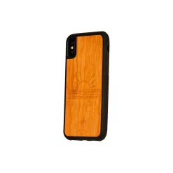 Coque en bois Coque de téléphone CHILL OUT brun hauteur 14,2 cm