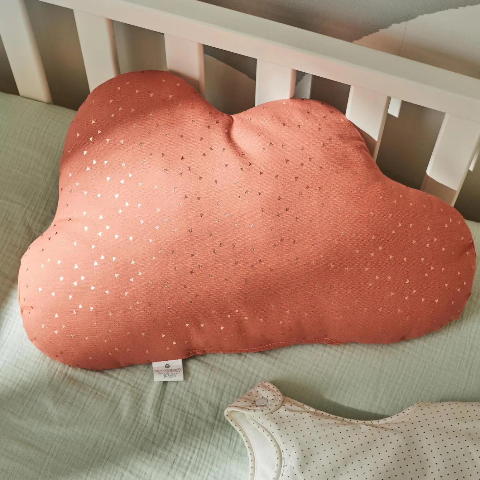 Coussin BABY CLOUD coloris terracotta 28 x 45 cm - 4MURS