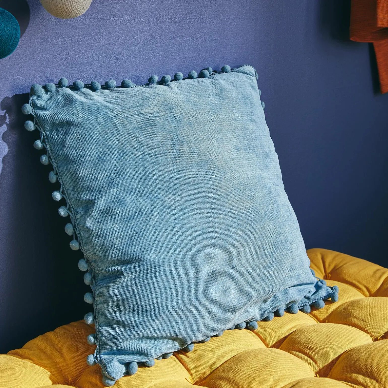 Coussin BOMMEL coloris vert canard 40 x 40 cm - 4MURS