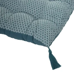 Coussin de sol OTTO coloris bleu canard 60 x 120 cm - 4MURS
