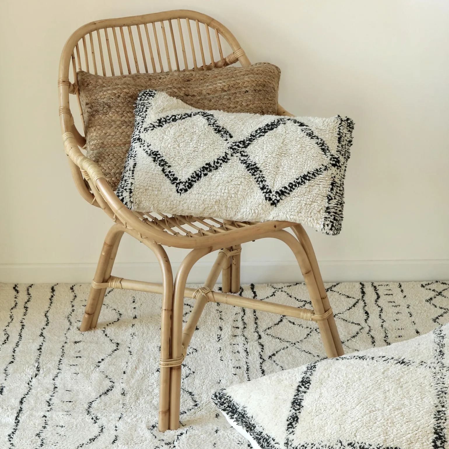 Coussin FARAH coloris ivoire 30 x 50 cm - 4MURS