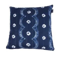 Coussin FLOWER TIE coloris indigo 50 x 50 cm - 4MURS