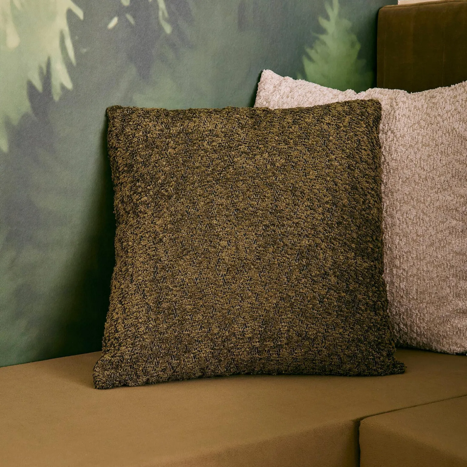 Coussin GAÏA coloris vert mousse 45 x 45 cm - 4MURS