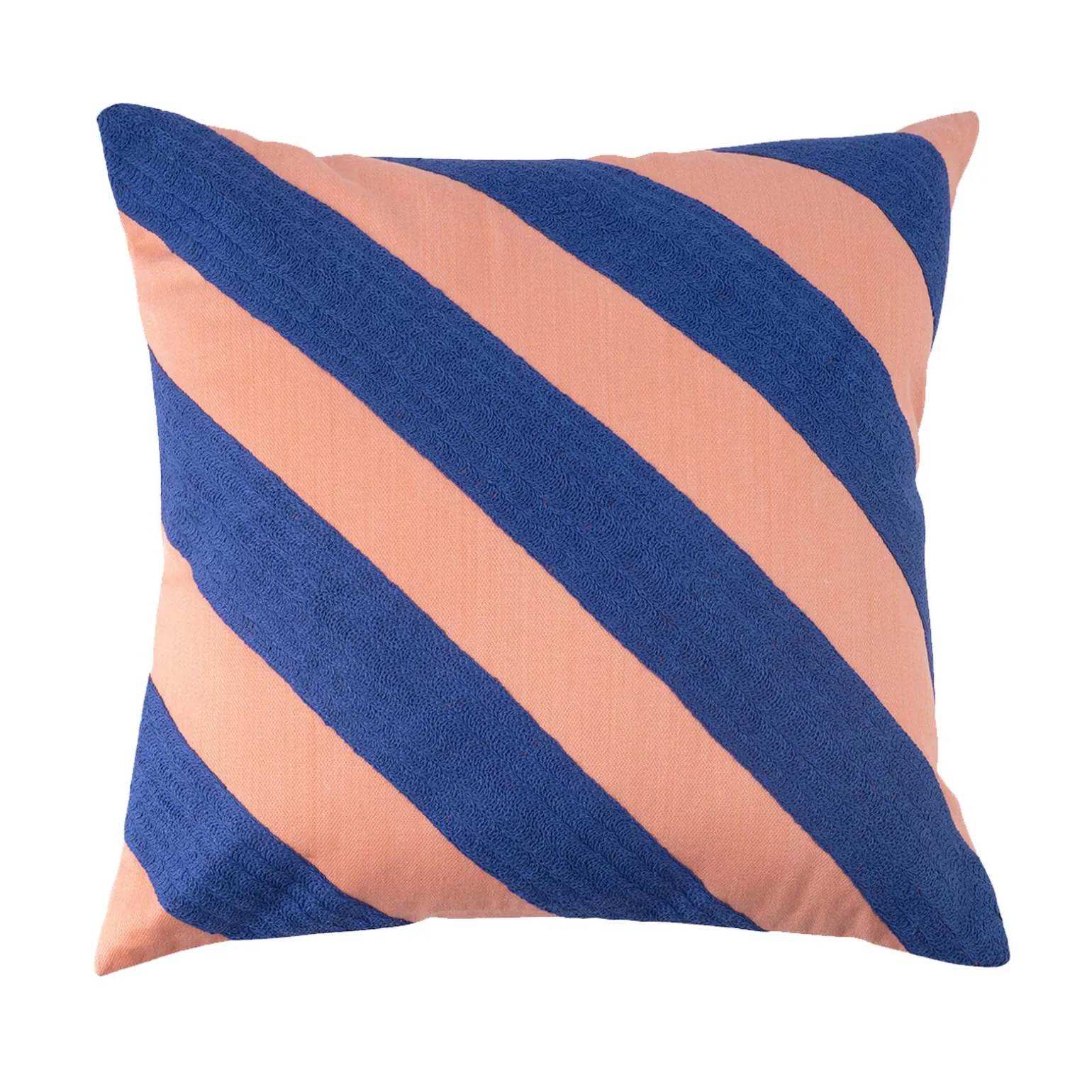 Coussin GATSBY coloris bleu/pêche 45 x 45 cm - 4MURS