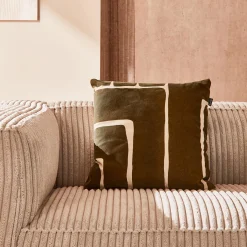 Coussin KIBY coloris vert/beige 50 x 50 cm - 4MURS
