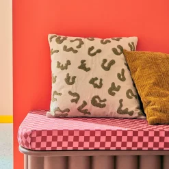 Coussin LEONIA coloris beige rosé/vert 45 x 45 cm - 4MURS