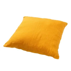 Coussin LINHA coloris jaune safran 45 x 45 cm - 4MURS