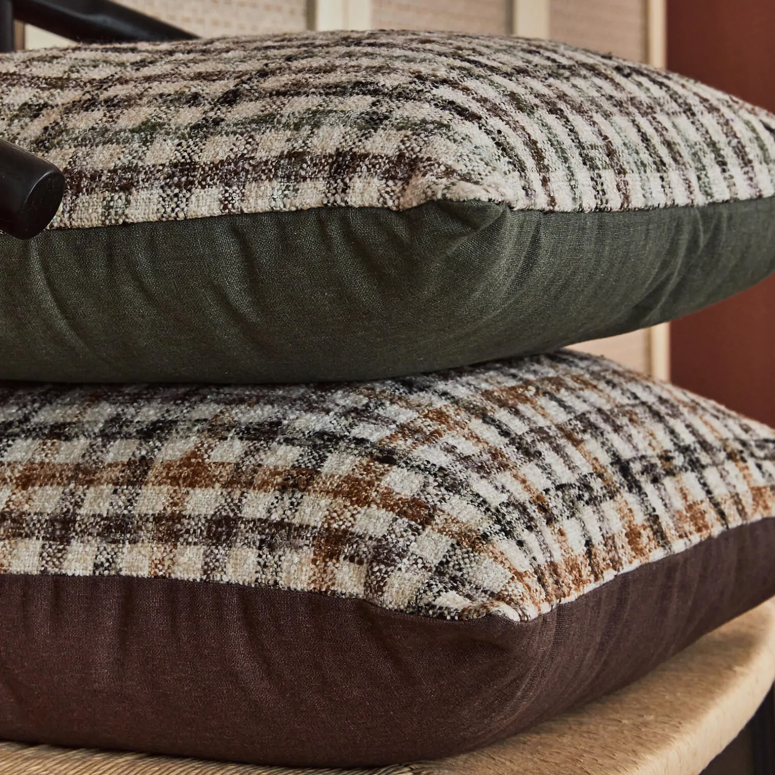 Coussin SHAN coloris terracotta 45 x 45 cm - 4MURS