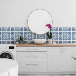 d-c-fix Revêtement adhésif MINI WALL TILES NADIA BLUE bleu - 4MURS