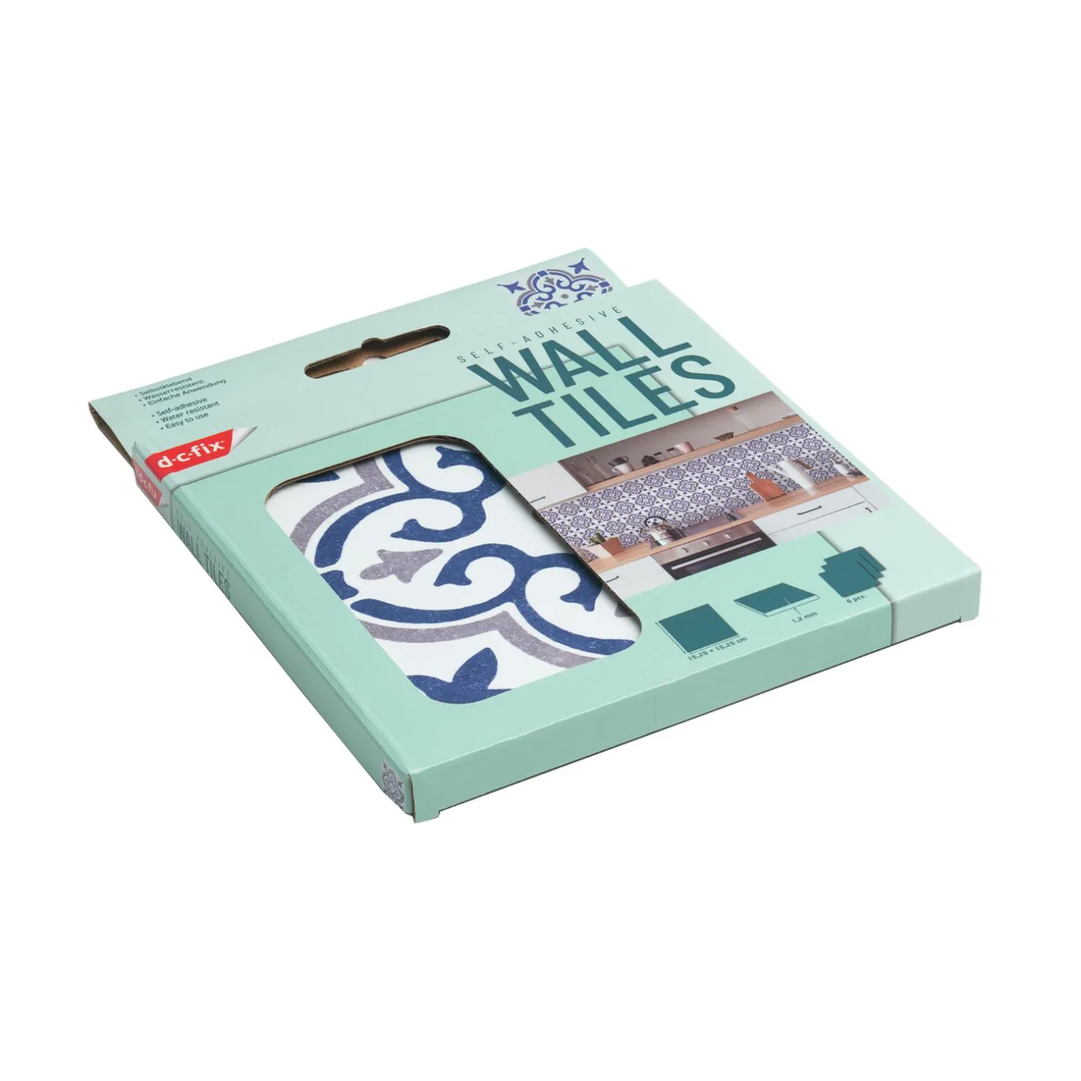 d-c-fix Revêtement adhésif MINI WALL TILES JAMILA BLUE bleu - 4MURS