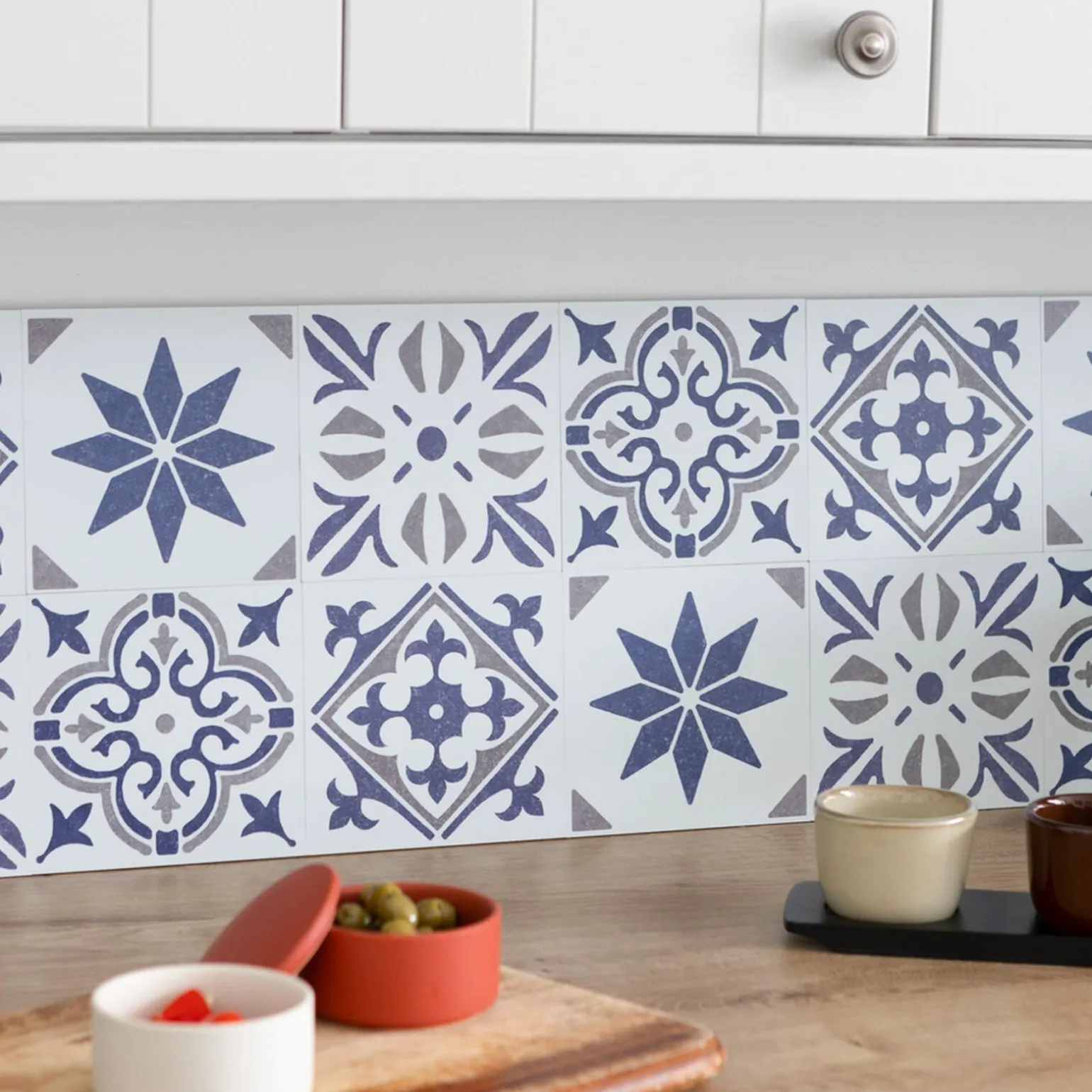 d-c-fix Revêtement adhésif MINI WALL TILES ALIA BLEU bleu - 4MURS