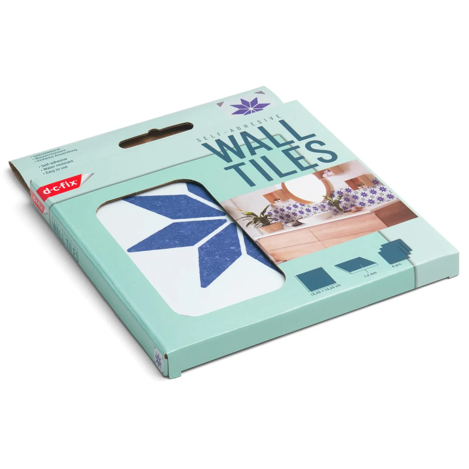d-c-fix Revêtement adhésif MINI WALL TILES ALIA BLEU bleu - 4MURS