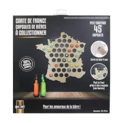 Déco murale MAP BIERE coloris bois - 4MURS