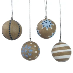 Décoration à suspendre BOULE CRAFT L coloris brun - 4MURS