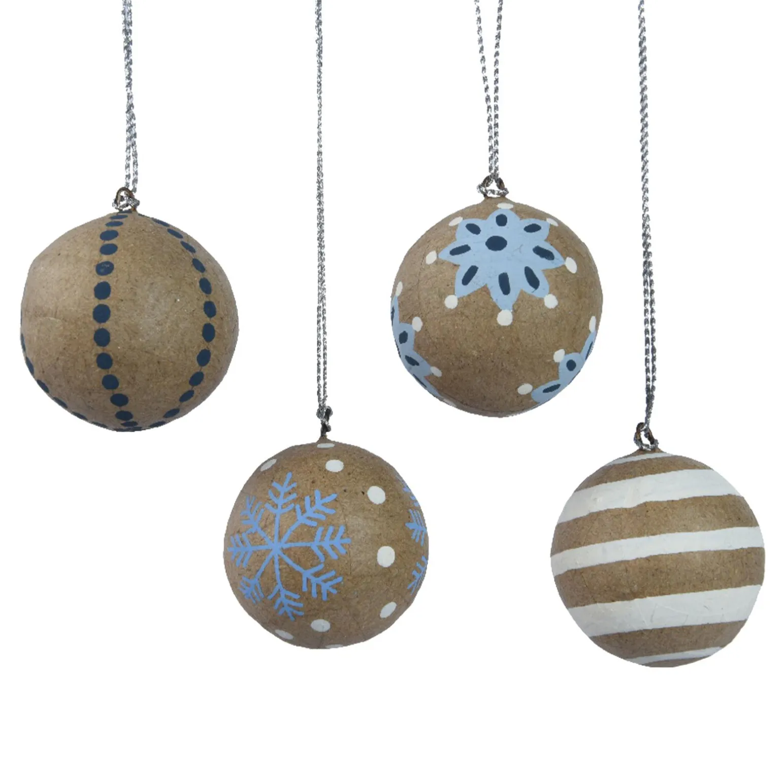 Décoration à suspendre BOULE CRAFT L coloris brun - 4MURS