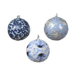 Décoration à suspendre BOULE WINTER L coloris bleu - 4MURS