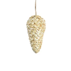 Décoration à suspendre POMME DE PIN L coloris paille - 4MURS