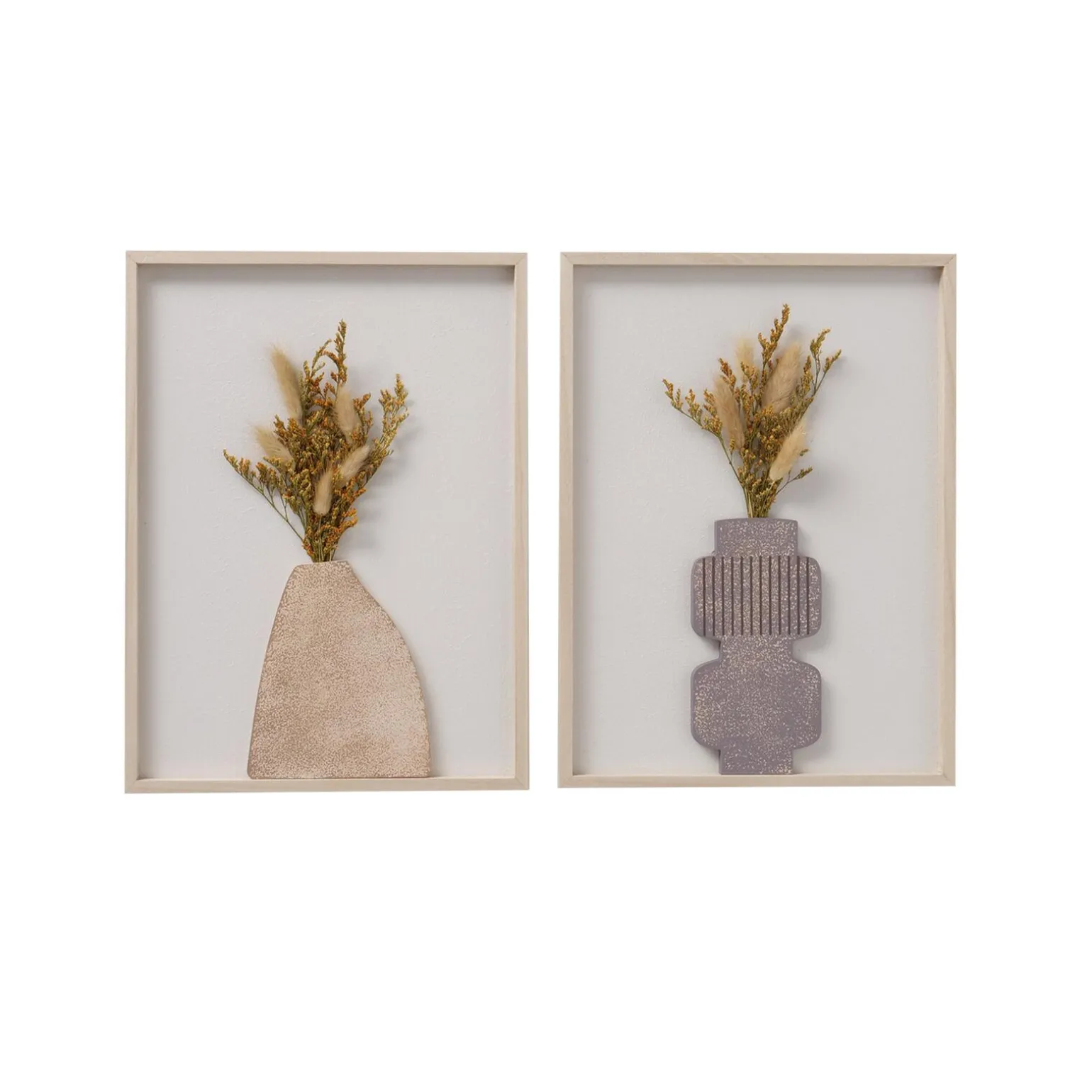 Décoration murale en bois AKALA Bois / Rose / Mauve - 4MURS